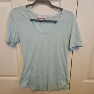 Victoria's Secret Pale Aqua V-Neck Short Sleeve Tee
